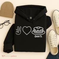 Peace Love Pancakes Cousin Hoodie thumb 4