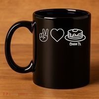 Peace Love Pancakes Cousin 11oz C Handle Ceramic Mug thumb 4