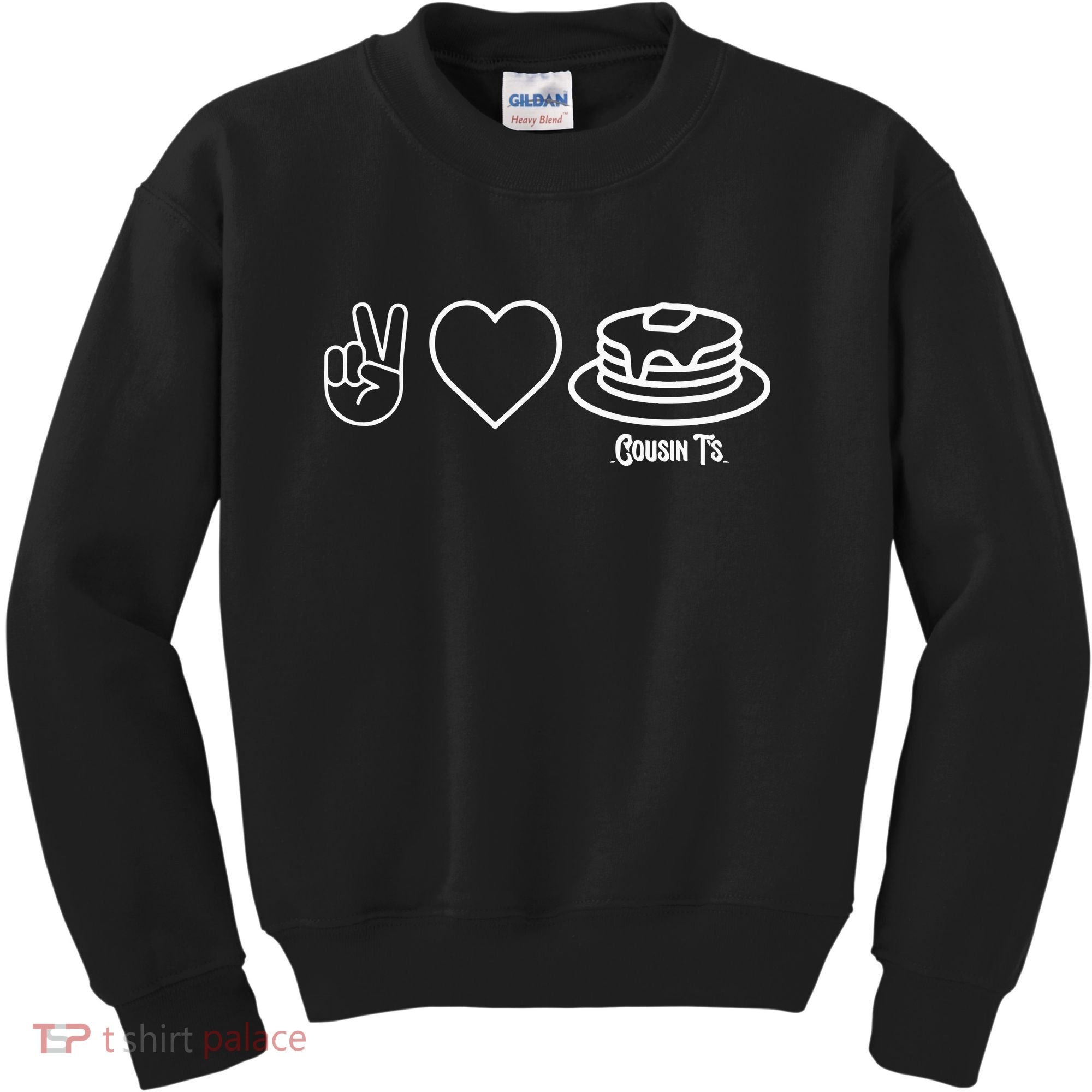 Peace Love Pancakes Cousin Kids Sweatshirt