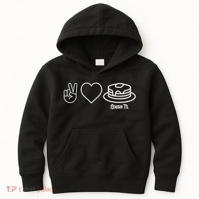 Peace Love Pancakes Cousin Kids Hoodie