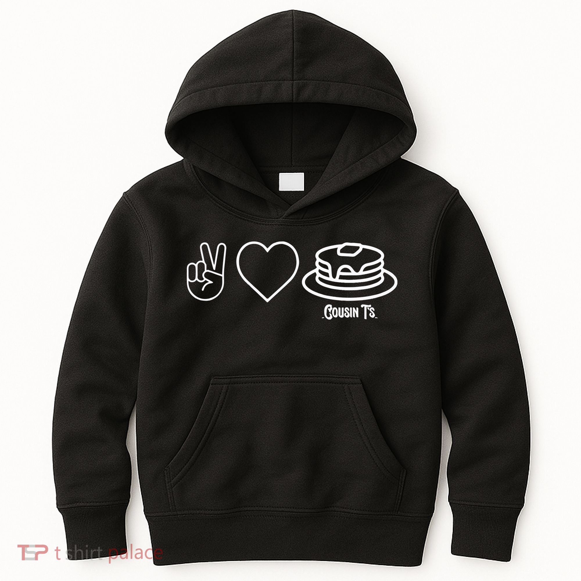 Peace Love Pancakes Cousin Kids Hoodie