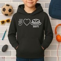 Peace Love Pancakes Cousin Kids Hoodie thumb 2