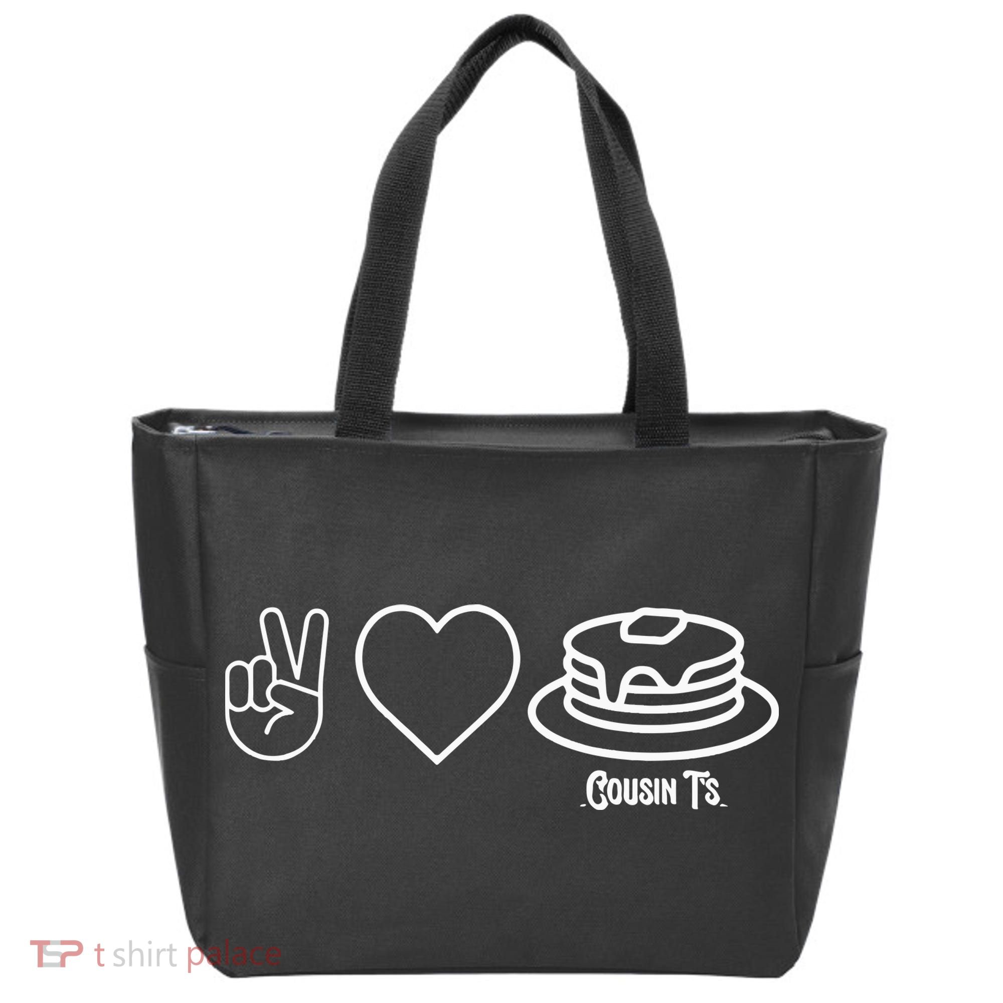 Peace Love Pancakes Cousin Tote Bag