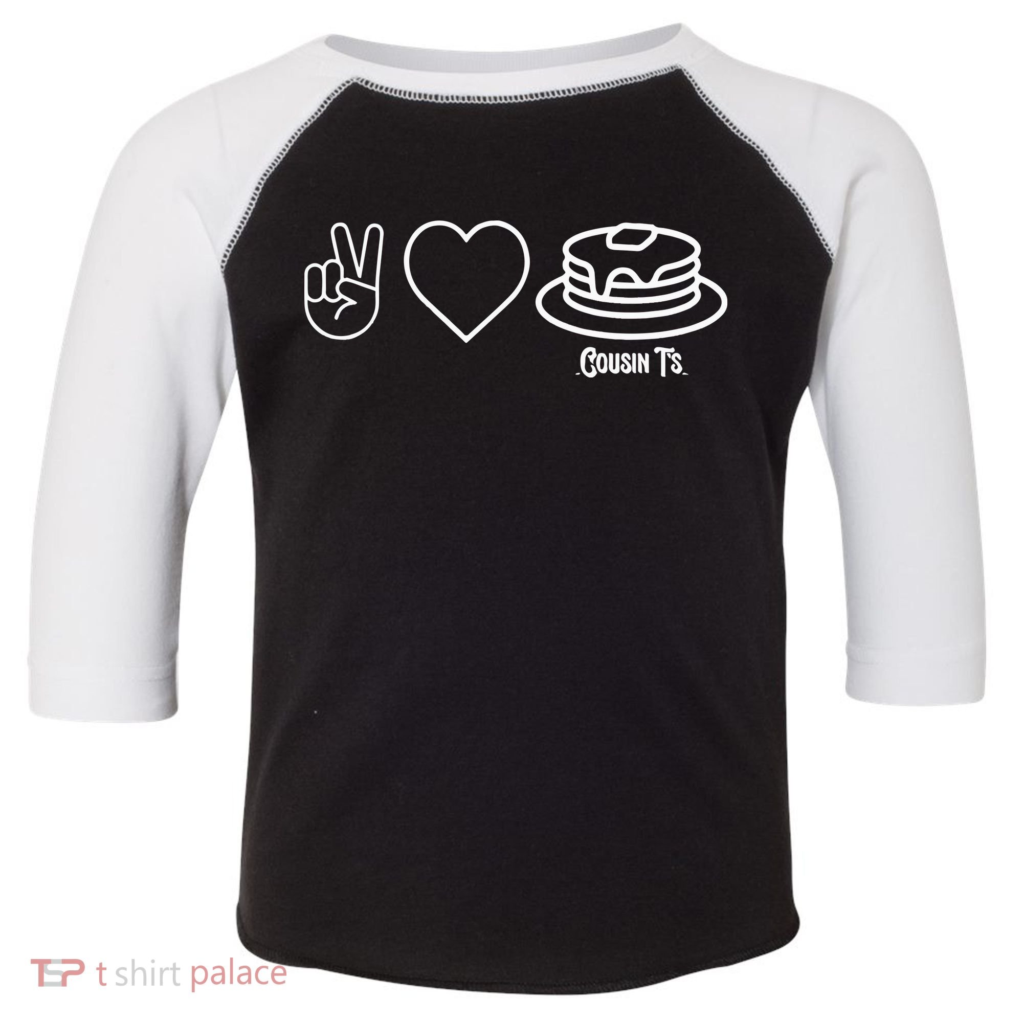 Peace Love Pancakes Cousin Toddler Fine Jersey T-Shirt