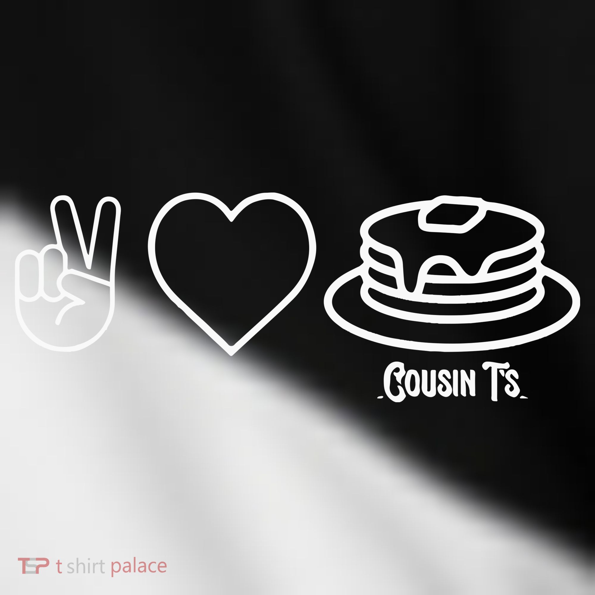 Peace Love Pancakes Cousin Toddler Fine Jersey T-Shirt