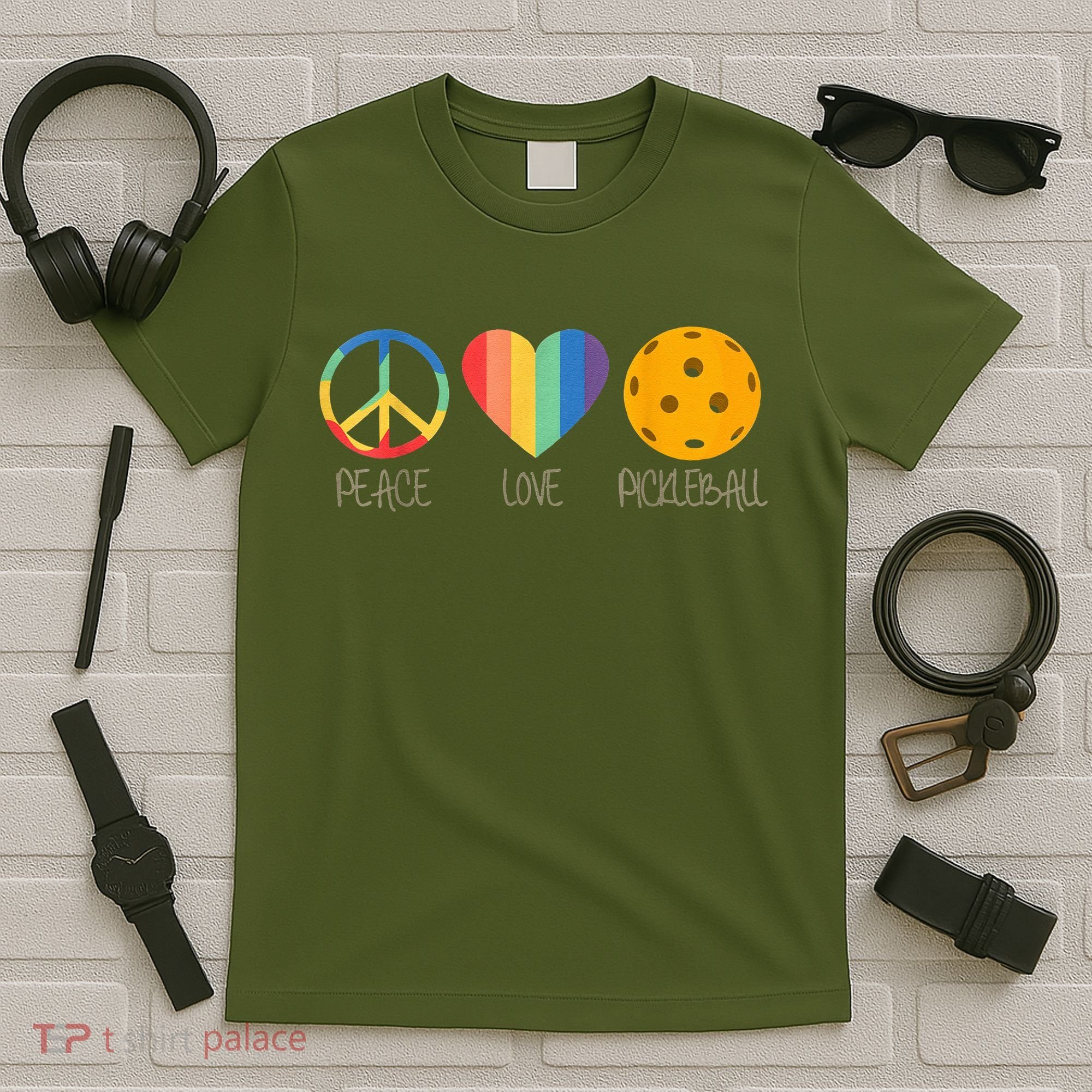 Peace Love Pickleball Vintage Sports T-Shirt
