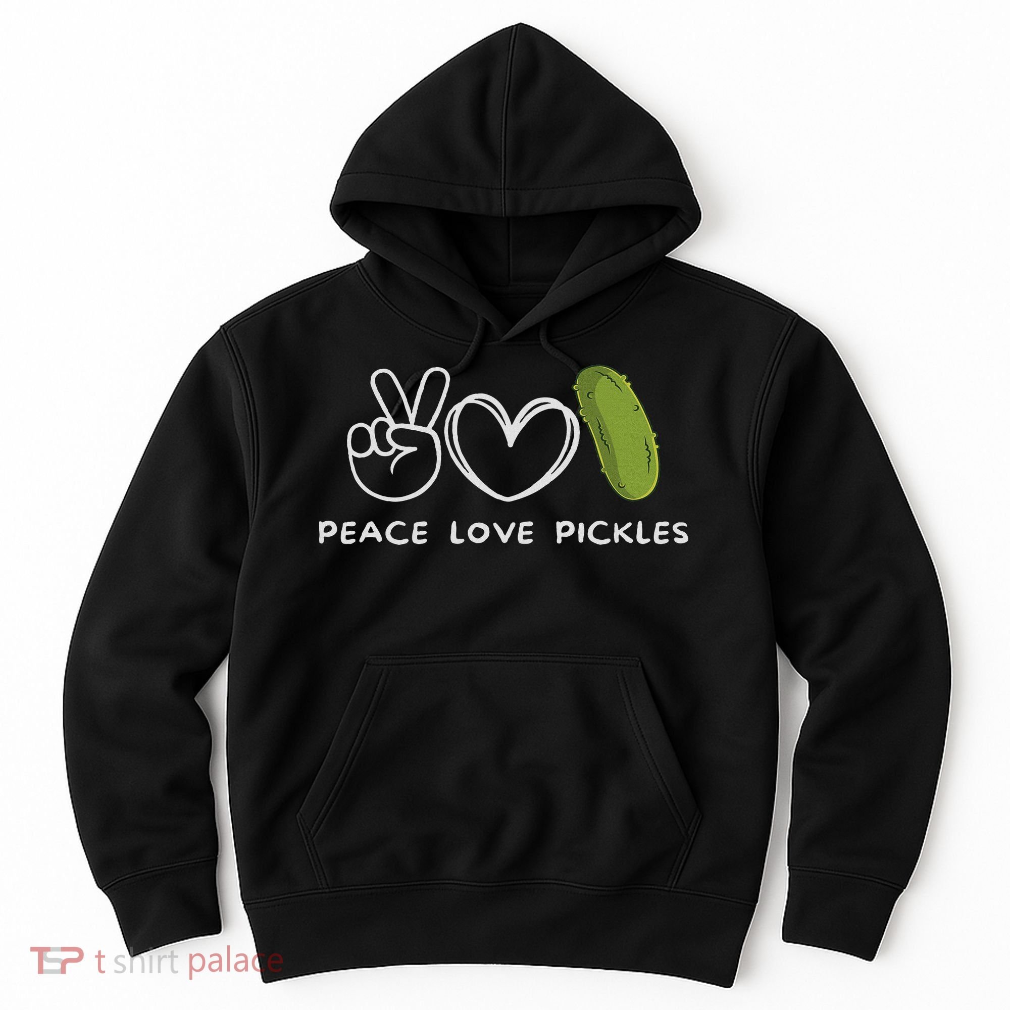 Peace, Love Pickles Retro Pickles Lover Food Lover Hoodie
