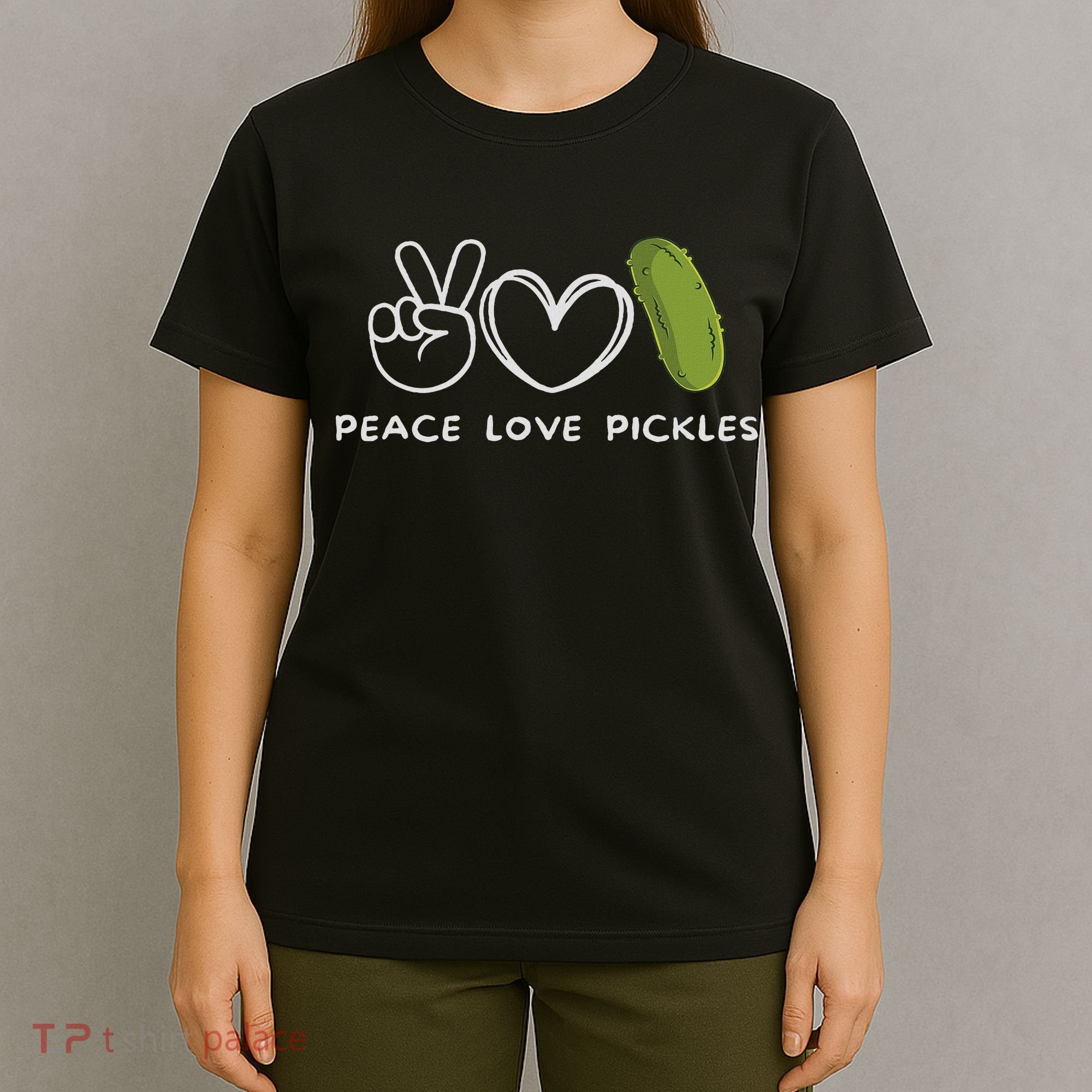 Peace, Love Pickles Retro Pickles Lover Food Lover T-Shirt