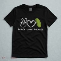 Peace, Love Pickles Retro Pickles Lover Food Lover T-Shirt thumb 5