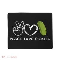 Peace, Love Pickles Retro Pickles Lover Food Lover Mousepad thumb 0