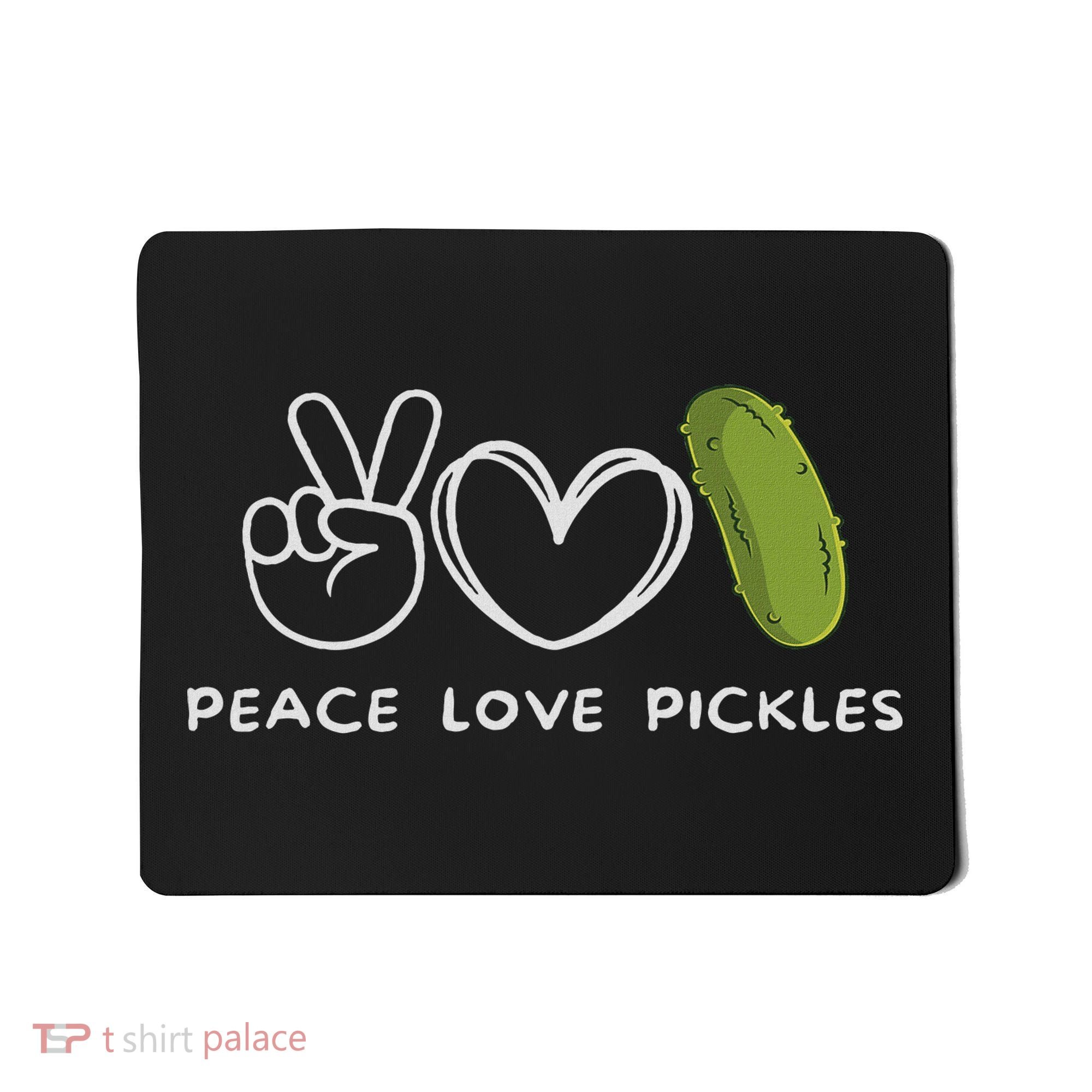 Peace, Love Pickles Retro Pickles Lover Food Lover Mousepad