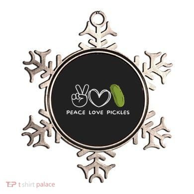 Peace, Love Pickles Retro Pickles Lover Food Lover Ornament