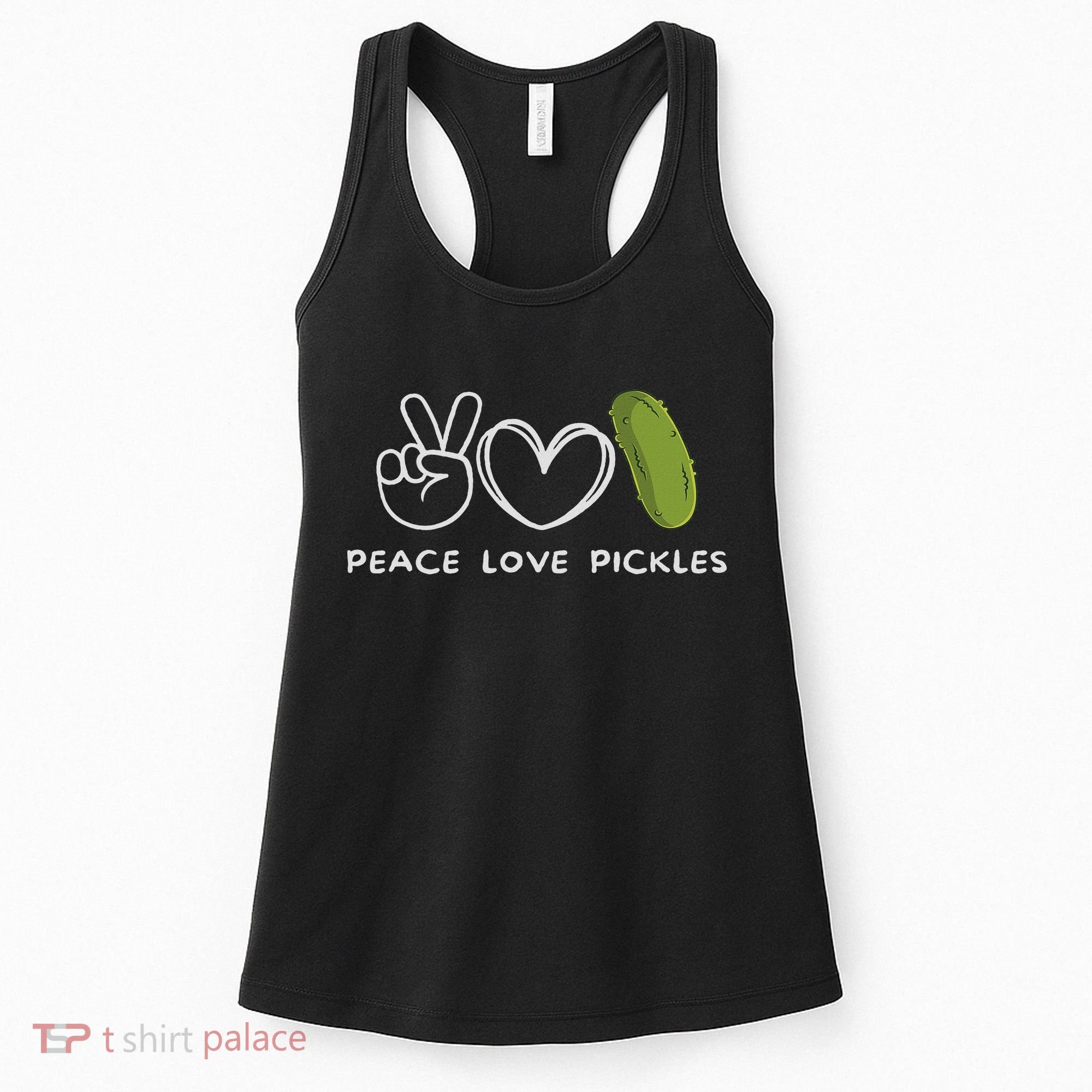 Peace, Love Pickles Retro Pickles Lover Food Lover Women's Tank Top