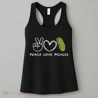 Peace, Love Pickles Retro Pickles Lover Food Lover Women's Tank Top thumb 3