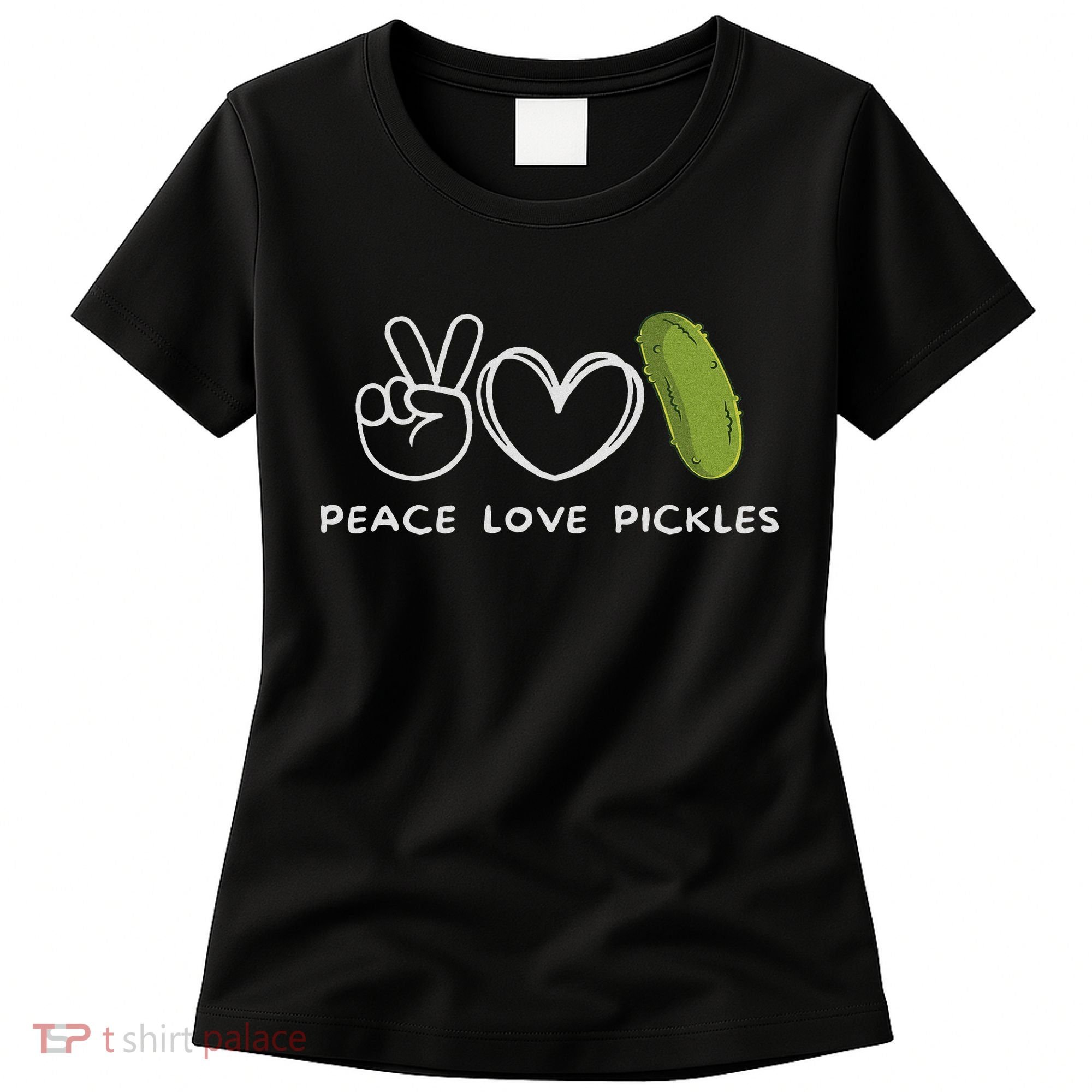 Peace, Love Pickles Retro Pickles Lover Food Lover Women's T-Shirt