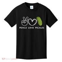 Peace, Love Pickles Retro Pickles Lover Food Lover Kids T-Shirt thumb 0