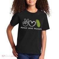 Peace, Love Pickles Retro Pickles Lover Food Lover Kids T-Shirt thumb 2