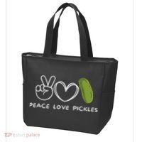 Peace, Love Pickles Retro Pickles Lover Food Lover Tote Bag thumb 3