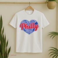 Philadelphia Love Philly Baseball Heart Philadelphia City Map Vintage Phill T-Shirt thumb 2