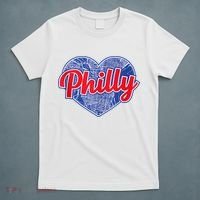 Philadelphia Love Philly Baseball Heart Philadelphia City Map Vintage Phill T-Shirt thumb 5