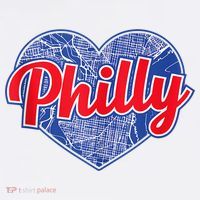 Philadelphia Love Philly Baseball Heart Philadelphia City Map Vintage Phill T-Shirt thumb 7