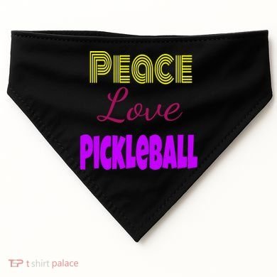 Peace Love Pickleball USA-Made Doggie Bandana