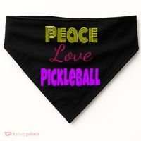 Peace Love Pickleball USA-Made Doggie Bandana thumb 0