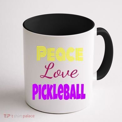 Peace Love Pickleball Coffee Mug back