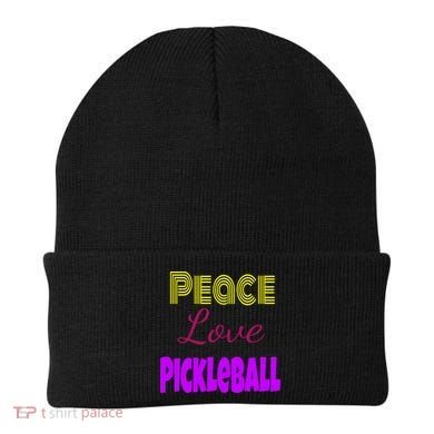 Peace Love Pickleball Beanie