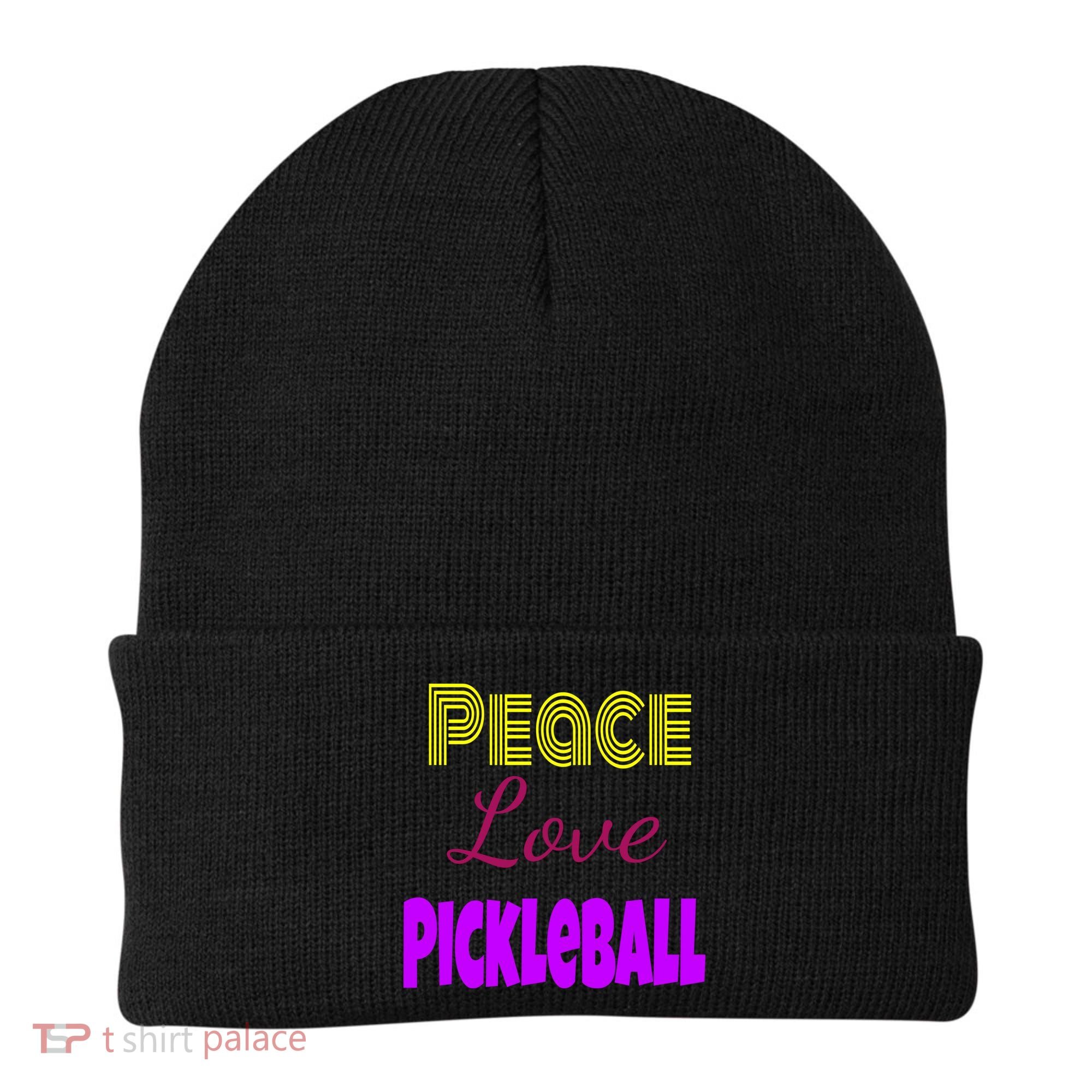 Peace Love Pickleball Beanie