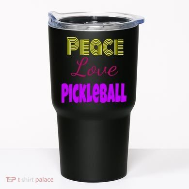 Peace Love Pickleball Tumbler