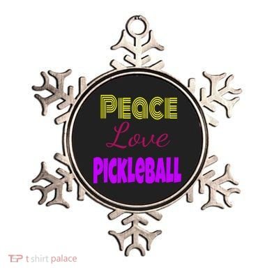 Peace Love Pickleball Ornament