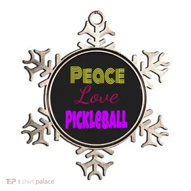 Peace Love Pickleball Ornament