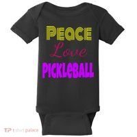 Peace Love Pickleball Baby Bodysuit thumb 0