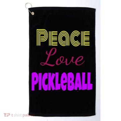 Peace Love Pickleball Golf Towel