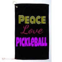 Peace Love Pickleball Golf Towel thumb 0