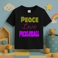 Peace Love Pickleball Toddler T-Shirt thumb 3