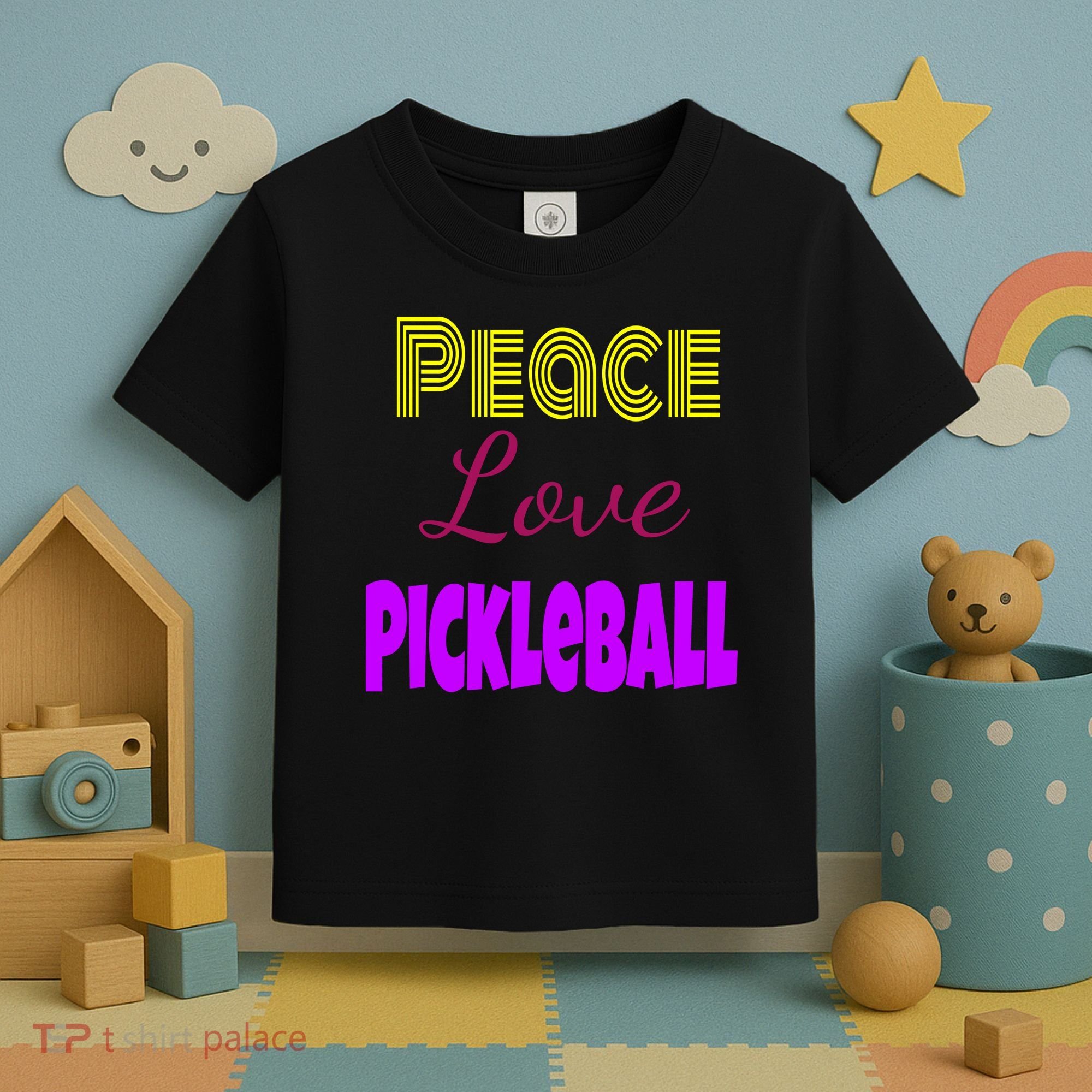 Peace Love Pickleball Toddler T-Shirt