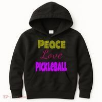 Peace Love Pickleball Kids Hoodie thumb 0