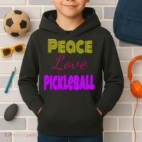Peace Love Pickleball Kids Hoodie thumb 2