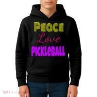 Peace Love Pickleball Kids Hoodie thumb 4