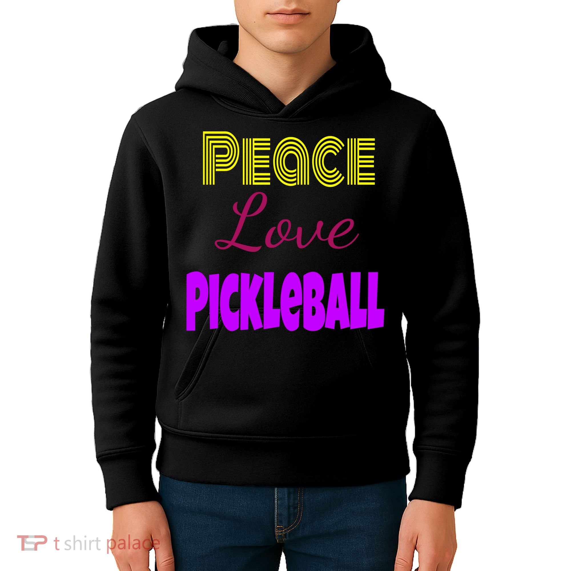 Peace Love Pickleball Kids Hoodie
