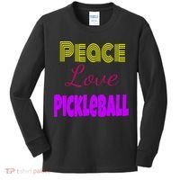 Peace Love Pickleball Kids Long Sleeve Shirt thumb 0