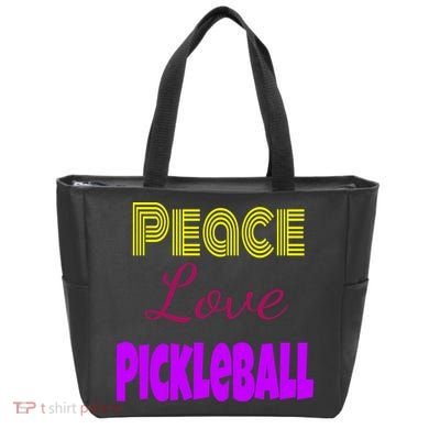 Peace Love Pickleball Tote Bag