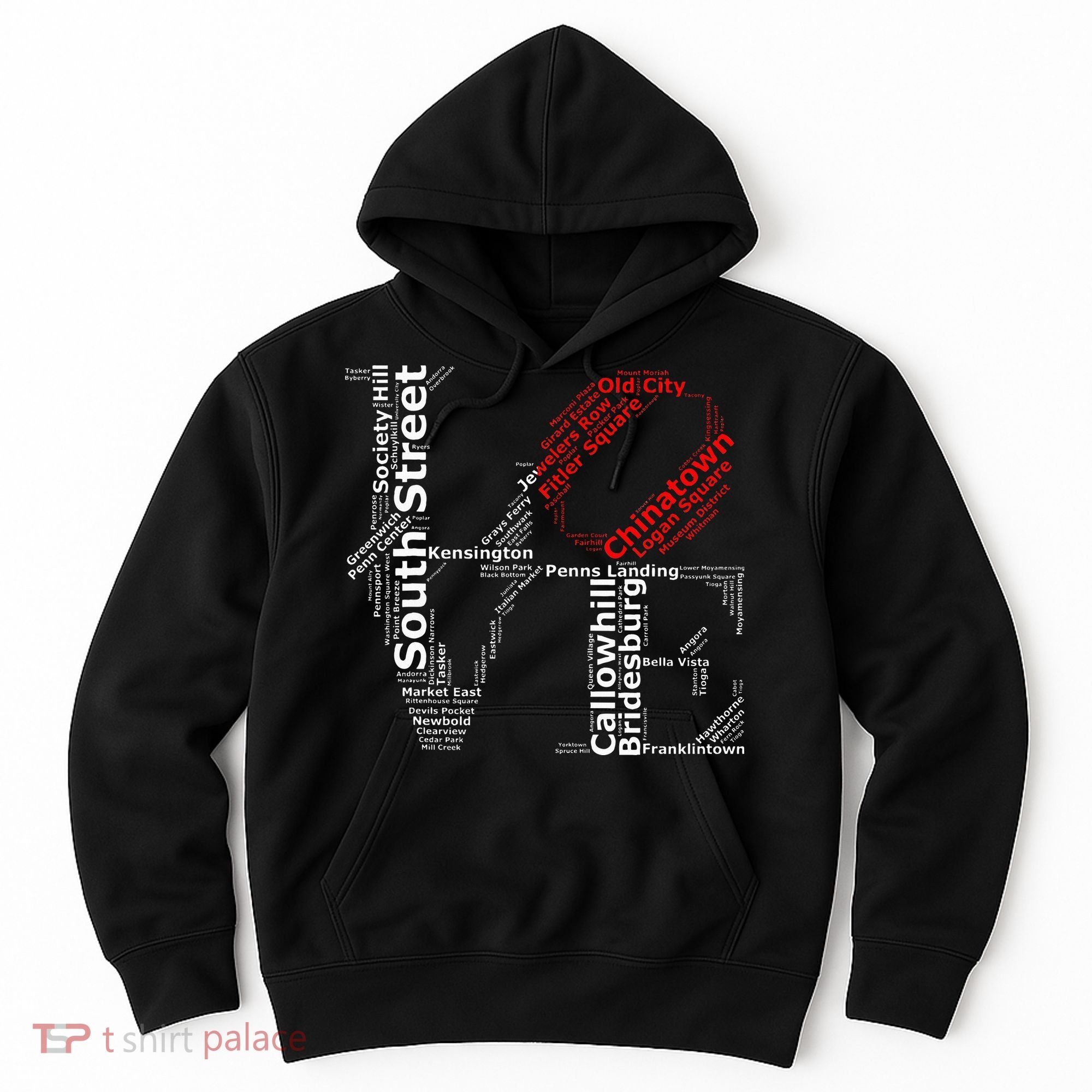 Philadelphia Love Park Statue Neighborhoods Hoodie