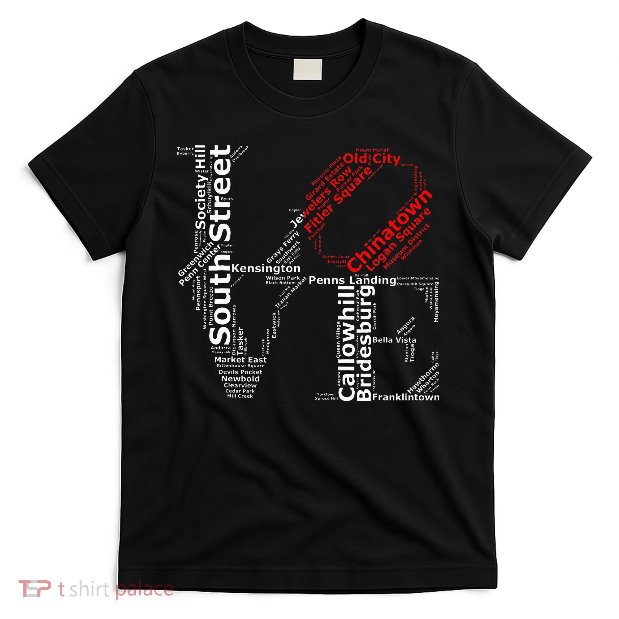 Philadelphia Love Park Statue Neighborhoods T-Shirt