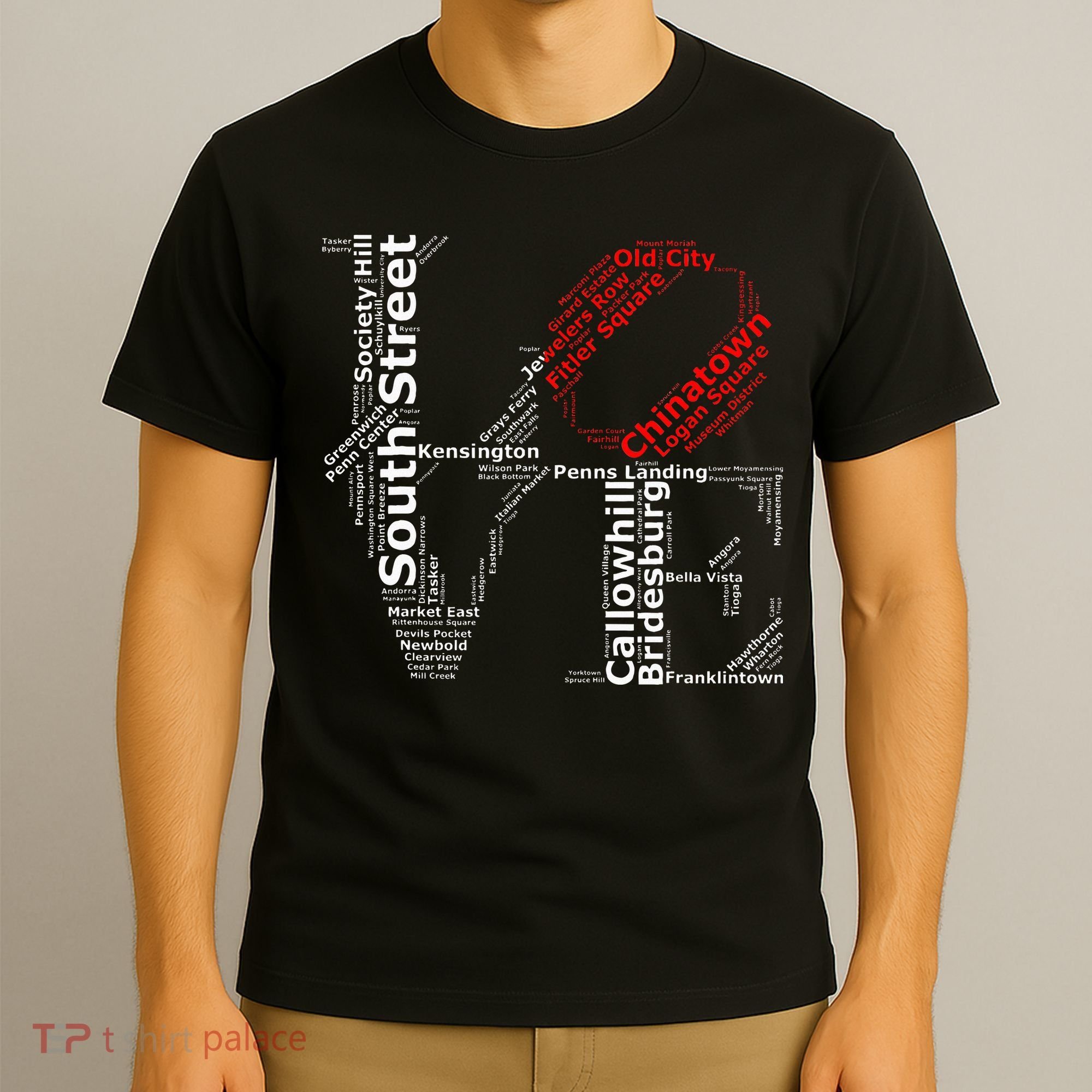 Philadelphia Love Park Statue Neighborhoods T-Shirt