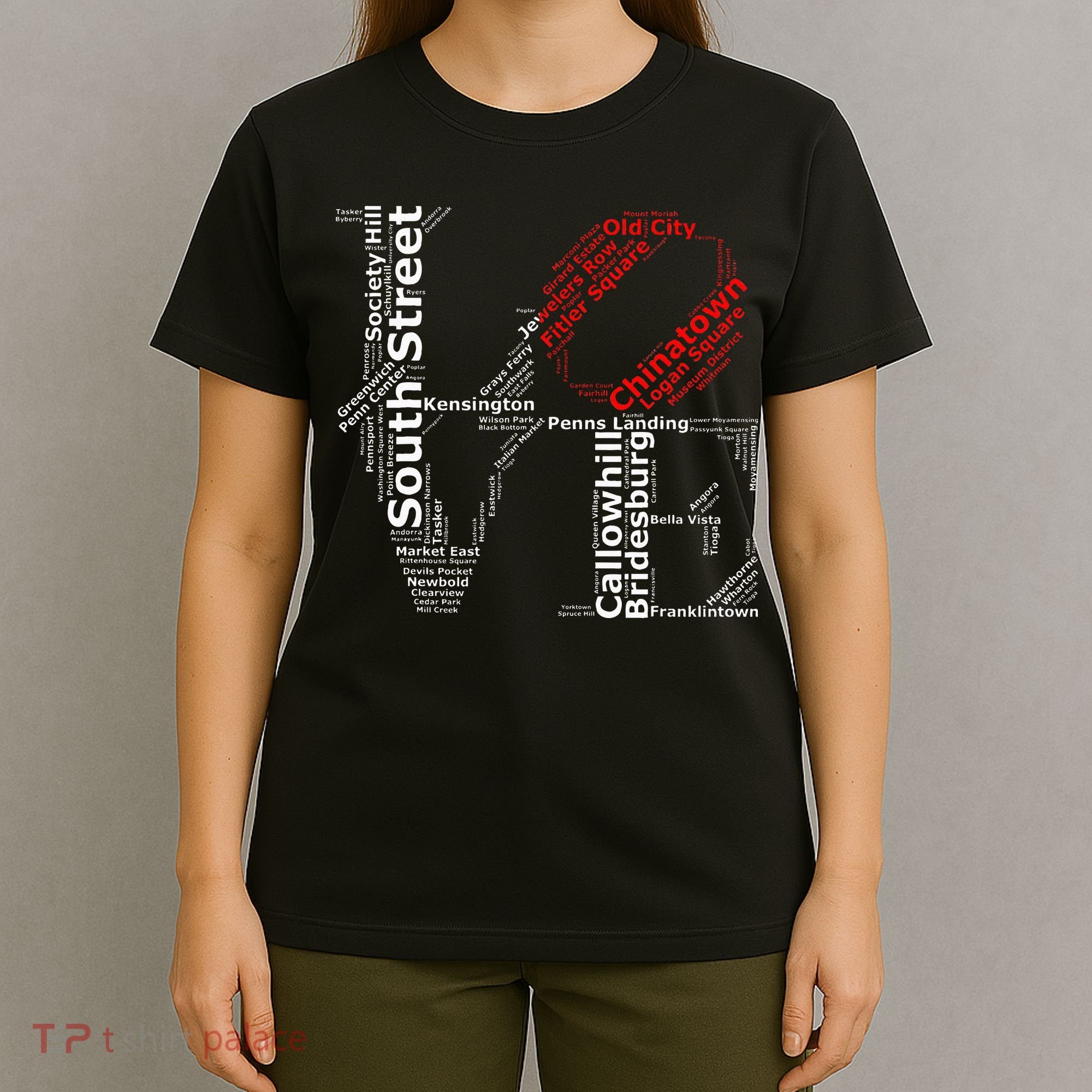 Philadelphia Love Park Statue Neighborhoods T-Shirt