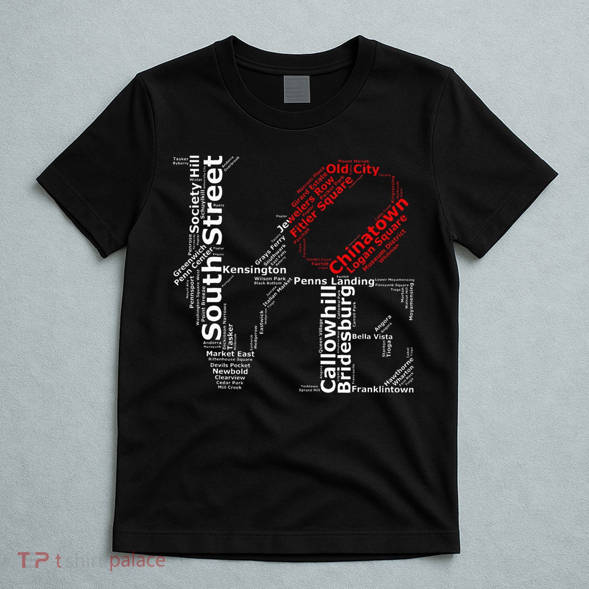 Philadelphia Love Park Statue Neighborhoods T-Shirt