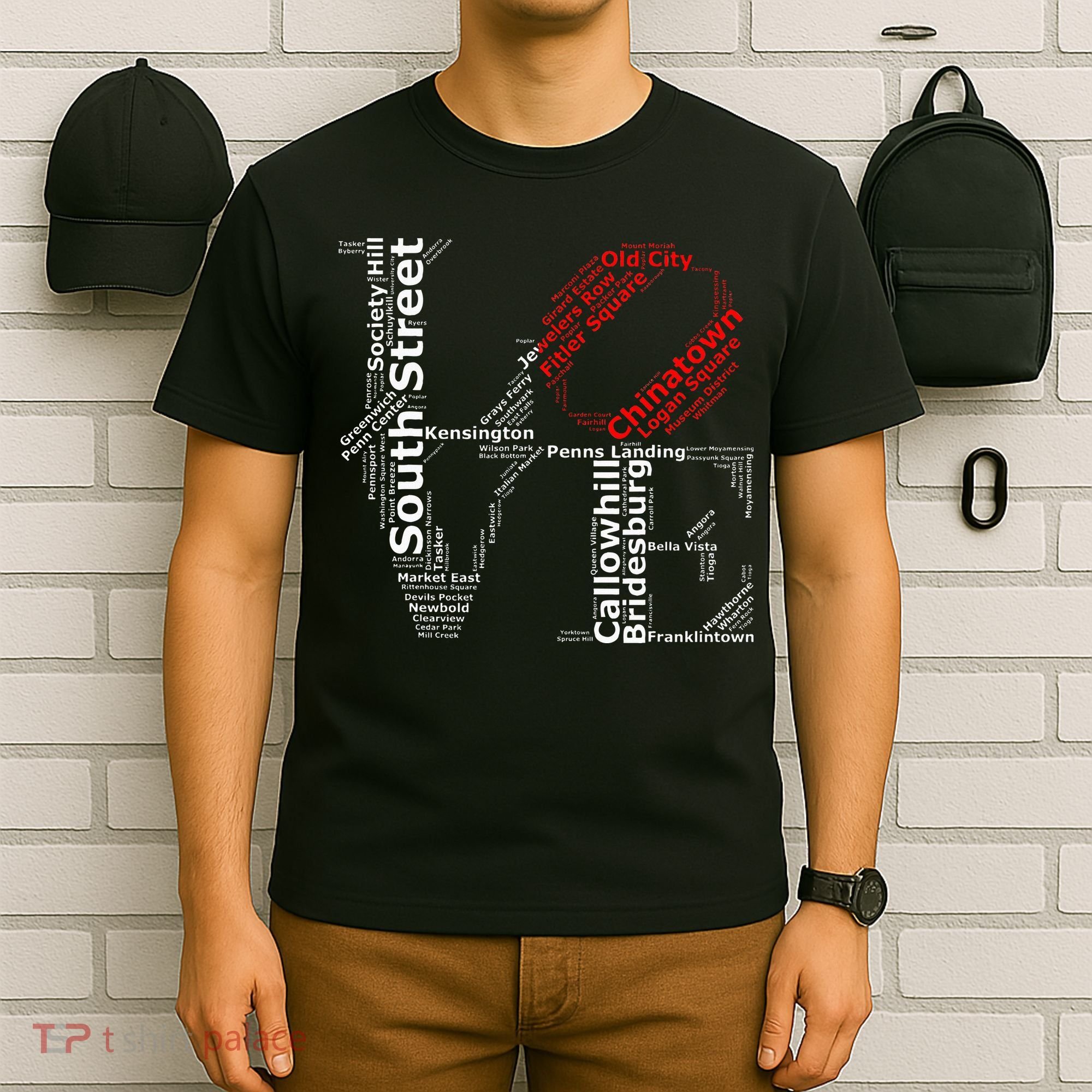 Philadelphia Love Park Statue Neighborhoods T-Shirt